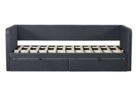 BED 'PARMA' 90X200 MET LATTENBODEM GRIJS