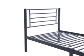 BED 'SAMMY' 90X200 METAAL DONKERGRIJS
