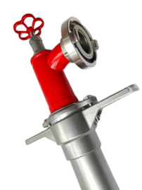 Standpijp | opzetstuk DN 80 voor ondergrondse hydranten met spindelafsluiter - 1 uitgang  + Storz NOK | NA 66
