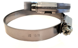 Professionele wormschroef slangklem voor plat oprolbare brandslang | waterslang  1" - DN25 | Bereik 20-32 mm