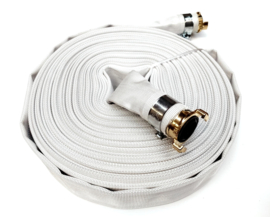 Brandslang synthetisch wit + GEKA | GK messing koppelingen
