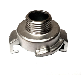 GEKA | GK aansluitstuk | adapter RVS 316 | INOX - BSP buitendraad 3/8"