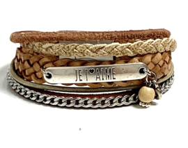 Je t'aime camel armband