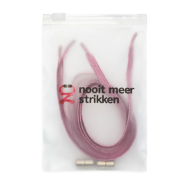 Elastische veters roze glitter