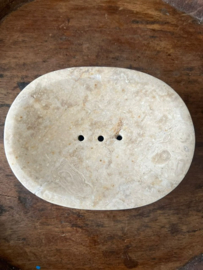 Ovalen marmeren zeepschaal