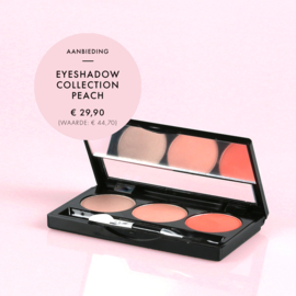 EYESHADOW COLLECTION PEACH | een set van mineraalrijke oogschaduw in drie koraalroze tinten.