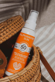 ALPHANOVA SUN BIO SPF 50 SPRAY ADULTS | Zonnespray in een flesje van gerecycled plastic dat uit de oceaan is gehaald