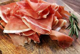 Prosciutto Crudo vacuüm per 100 gram 4,49. Verpakt per 200 gram 