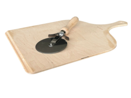 PIZZA PLANK 30x41.5 cm + Pizzasnijder Ø 9 cm