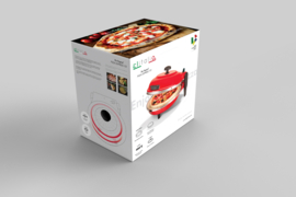 PIZZAOVEN "NAPOLI ELitalia ROSSO"  + RECEPTENBOEK 500 pizza's & platte broden