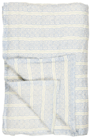 Dik gewatteerd plaid  | blauw met groen patroon | Één persoons | IB Laursen