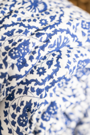 Dik gewatteerd plaid  | Donkerblauw met wit | Één persoons | IB Laursen