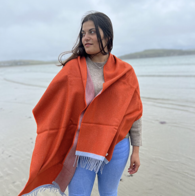 Cashmere lambswool wraps 45x203  cm