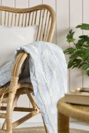Dik gewatteerd plaid  | blauw met groen patroon | Één persoons | IB Laursen