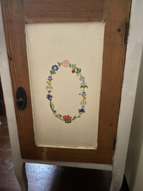 Zweeds bureau met handgeschilderde deurtjes