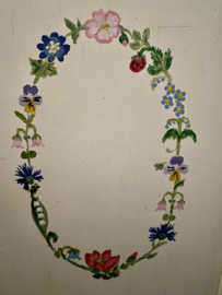 Zweeds bureau met handgeschilderde deurtjes