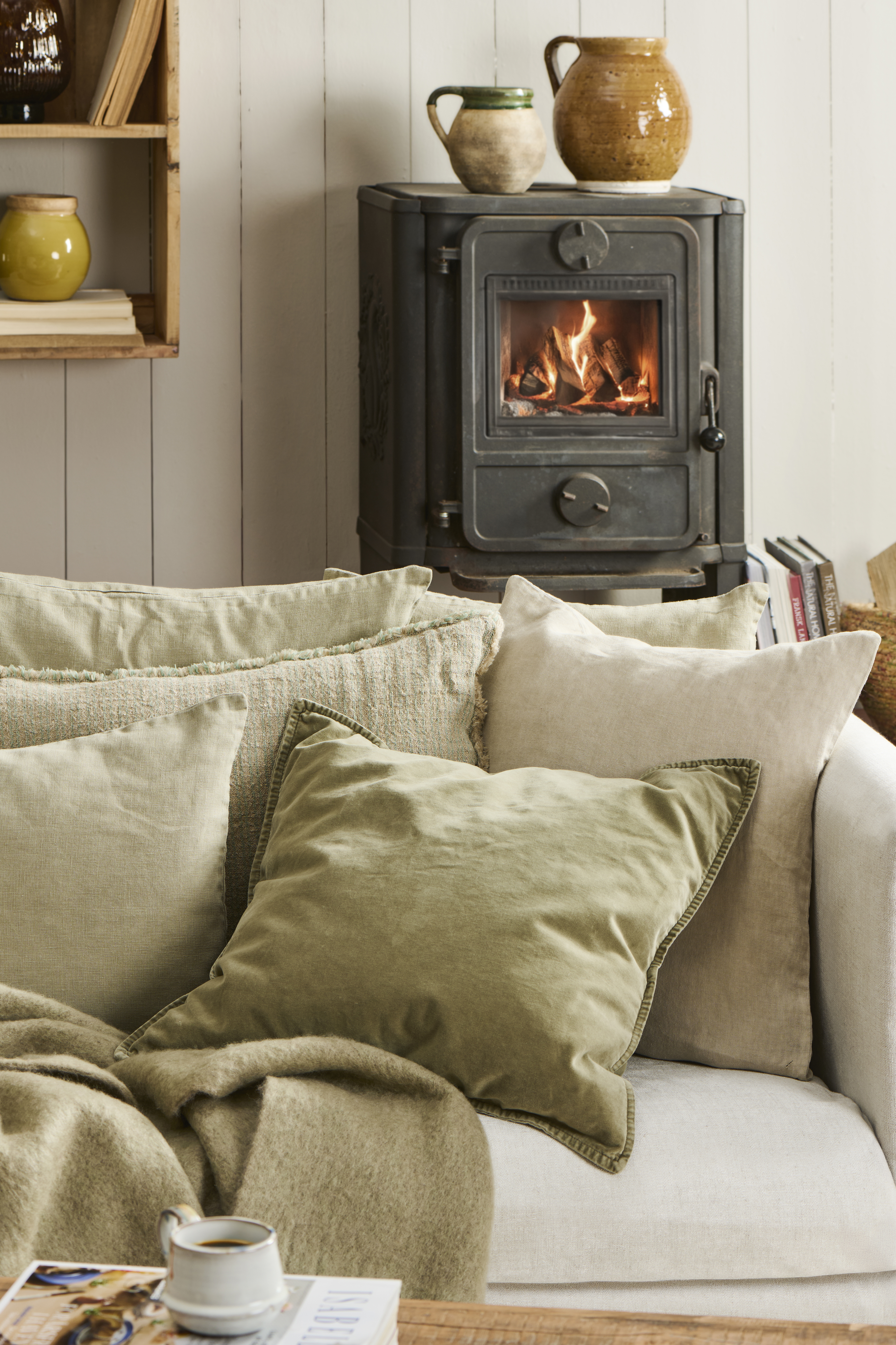 Kussenhoes Velvet | Eucalyptus Groen | IB Laursen