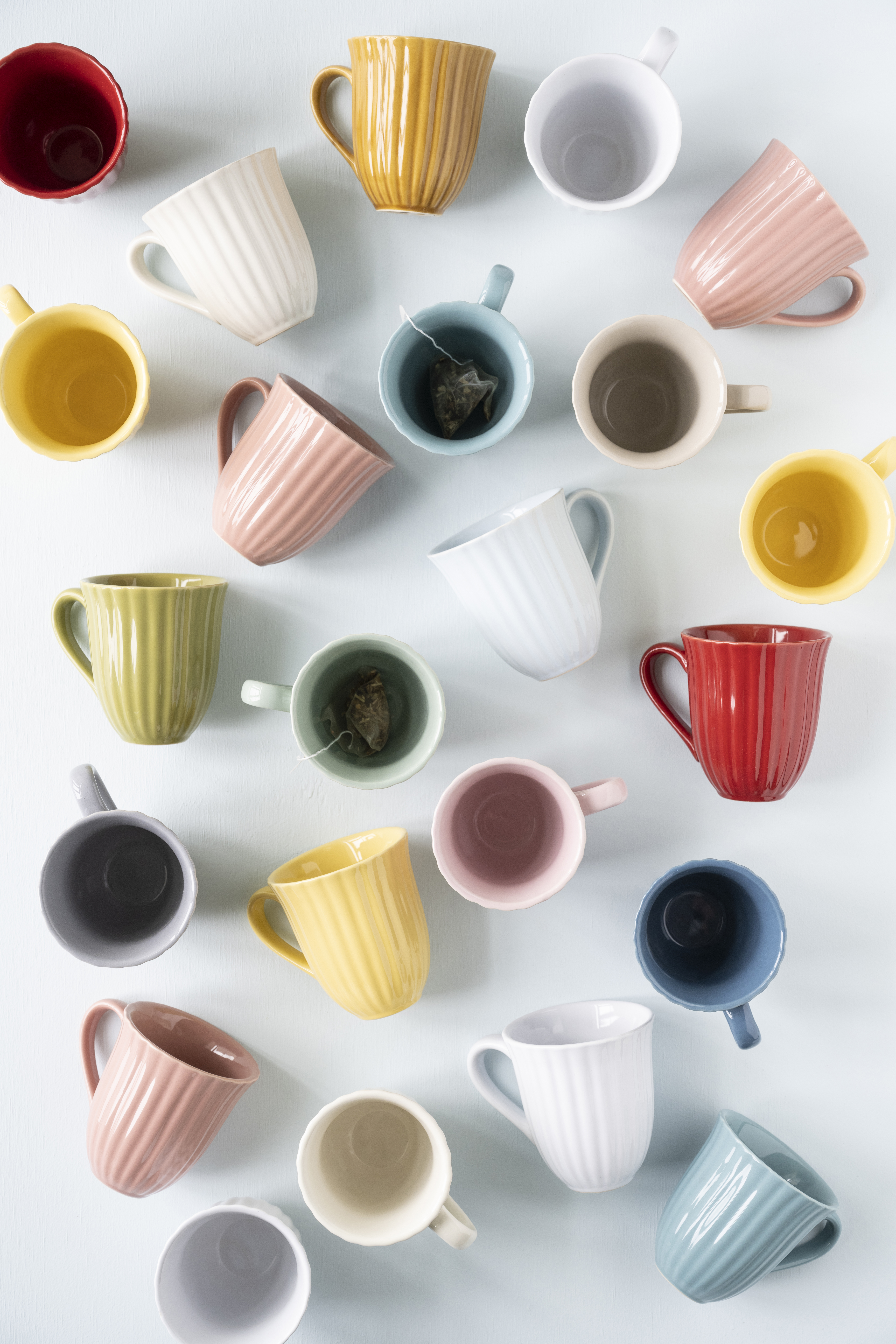 Mok met groeven hoog French Grey | IB Laursen