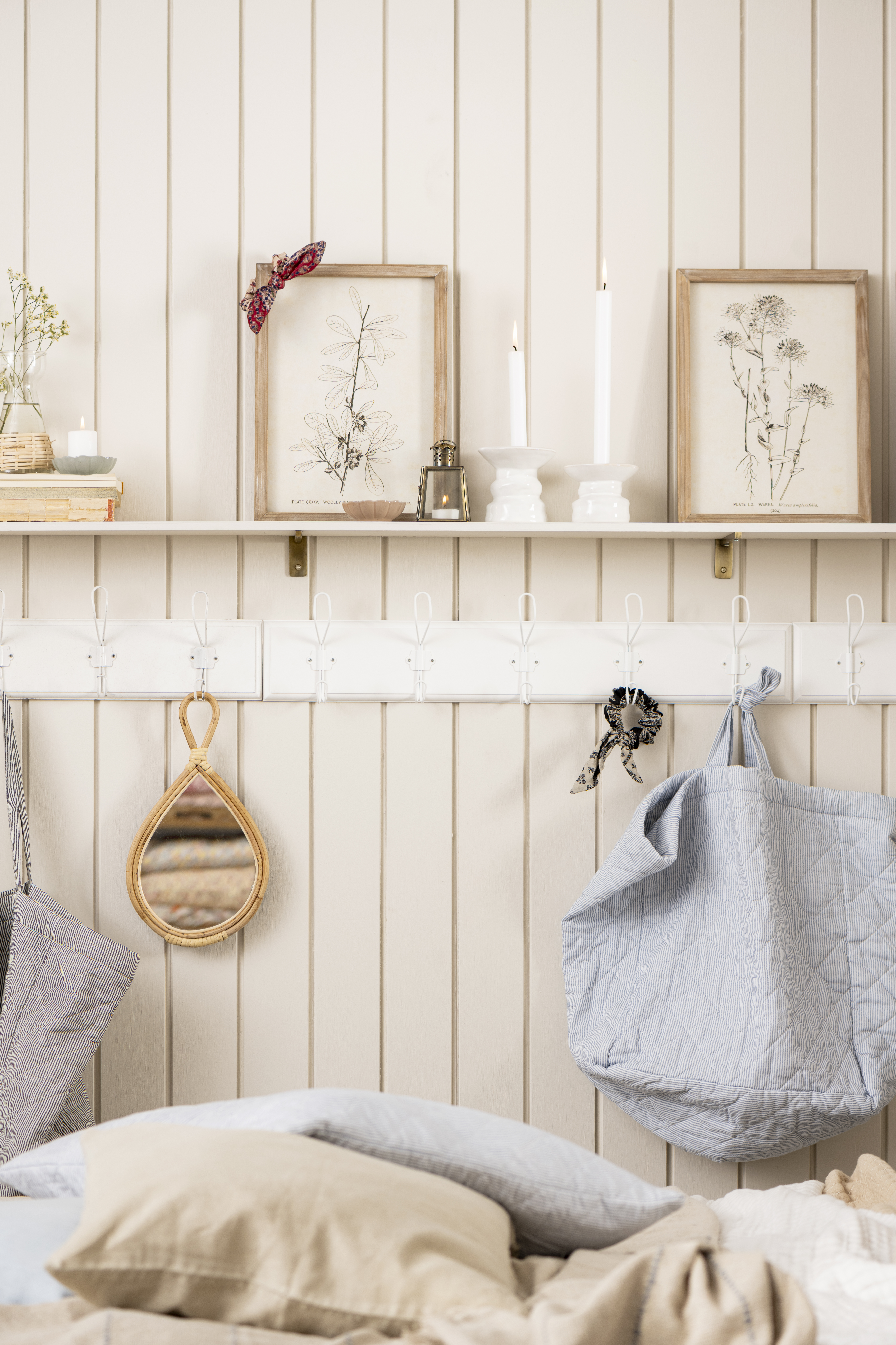 Gewatteerde tas | Blauw met wit gestreept | IB Laursen