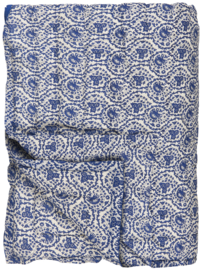Dik gewatteerd plaid  | Donkerblauw met wit | Één persoons | IB Laursen