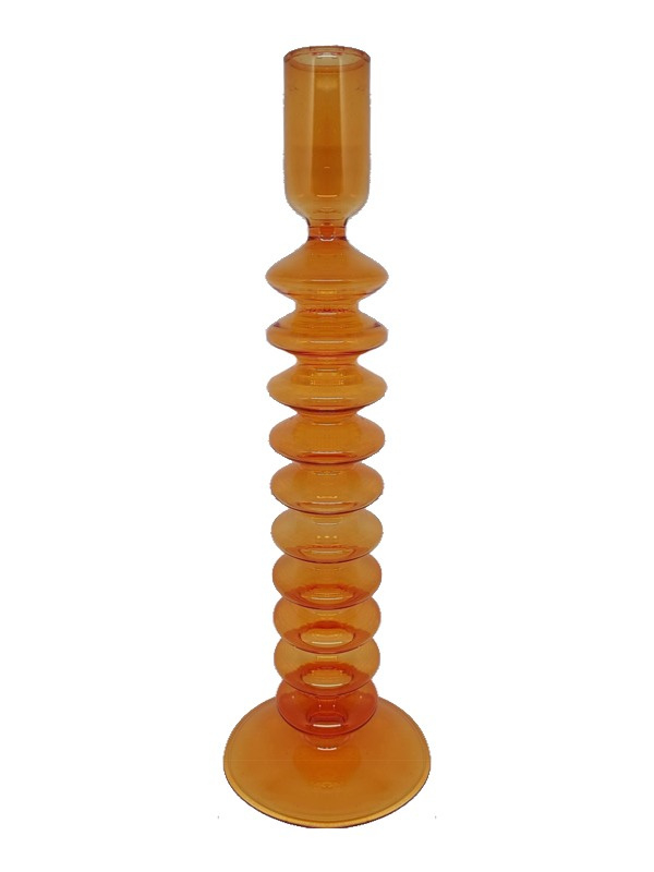 Ravie glaskandelaar groot orange