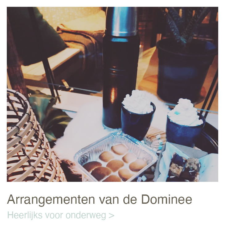 Arrangementen van Barista de Dominee, heerlijks voor onderweg