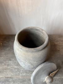 Luksa houten pot met deksel Halima L