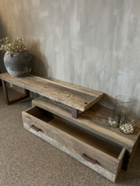 Driftwood Tv console 2 delen met grote lade