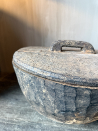 Unieke houten bak met deksel L nr.4