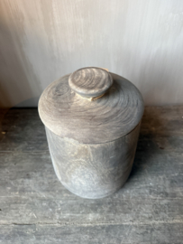 Luksa houten pot met deksel Munir L