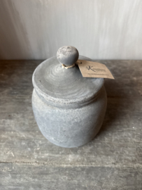 Luksa houten pot met deksel Halima S