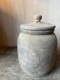 Luksa houten pot met deksel Halima L