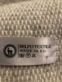 Belpo plaid 100% wol beige
