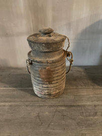 Nepalese houten kruik met deksel nr.91