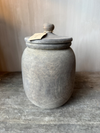 Luksa houten pot met deksel Halima L