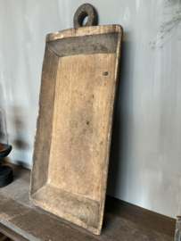 Unieke houten bak met handvat nr.1