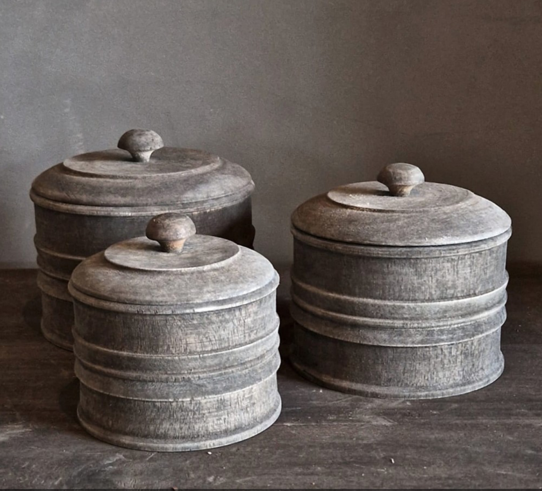 Houten pot met deksel Dimas s