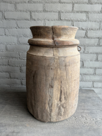 Nepalese houten pot XL nr.2