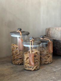 Aura Peeperkorn glazen pot met deksel S