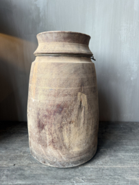 Nepalese houten pot XL nr.6