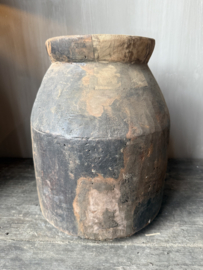 Nepalese houten pot XL nr.5