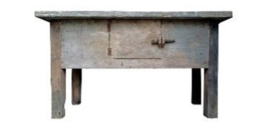 Old barn sidetable met deurtje