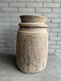 Nepalese houten pot XL nr.2