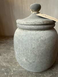 Luksa houten pot met deksel Halima S