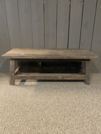 Old barn salontafel met spijlen rondom
