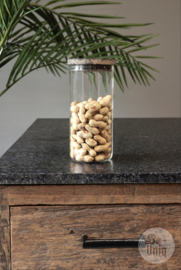 Glazen voorraadpot L