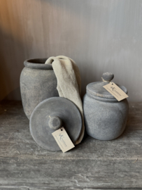 Luksa houten pot met deksel Halima S