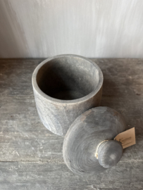 Luksa houten pot met deksel Munir S