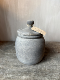 Luksa houten pot met deksel Halima S