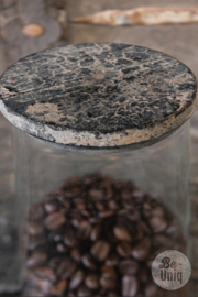 Glazen voorraadpot L